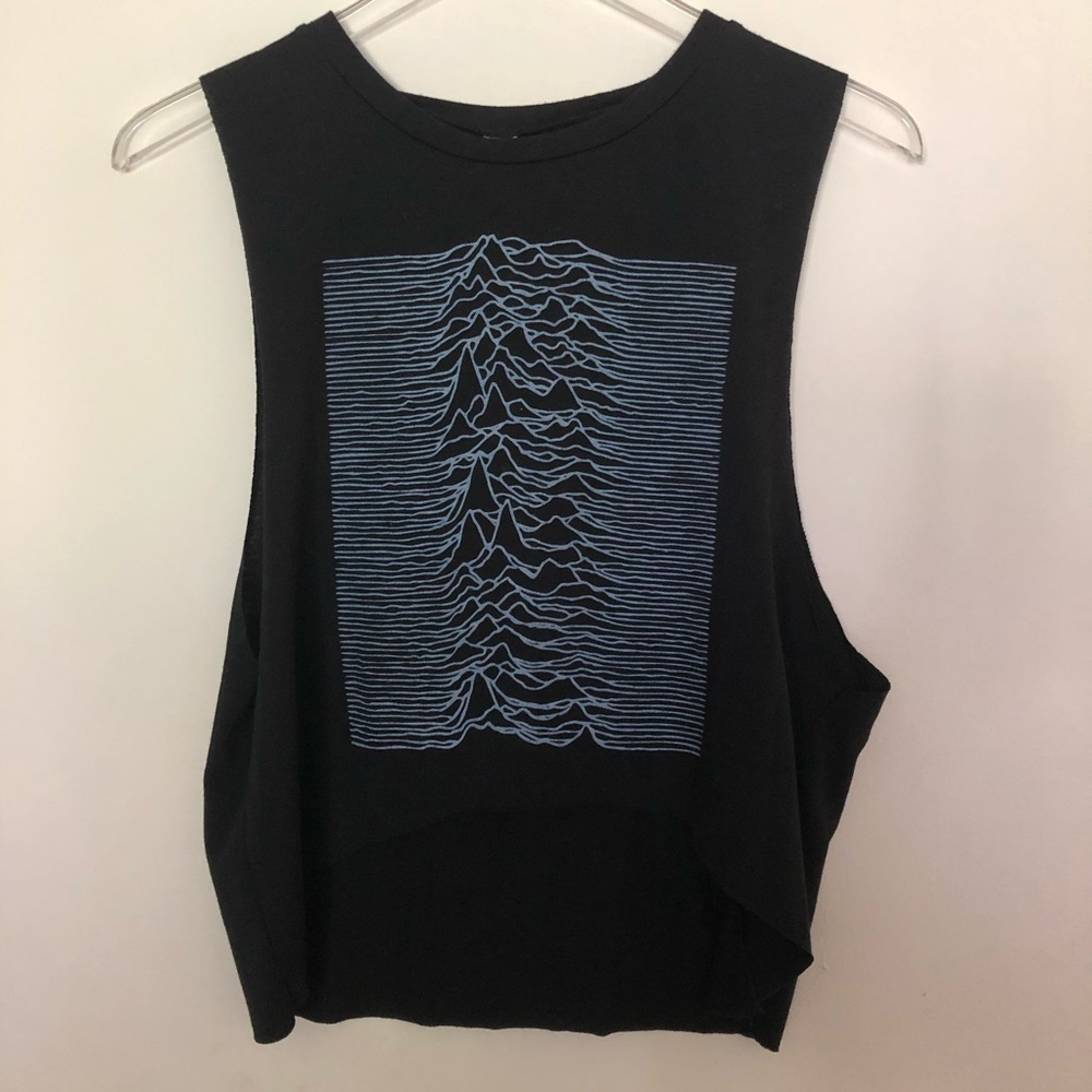 Black Joy Division Band Hi Low Tank Top